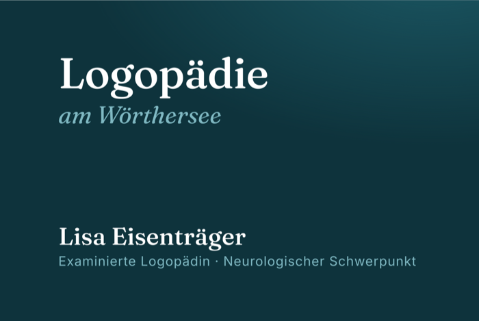 Visitenkarte für die Logopädie-Praxis von Lisa Eisenträger